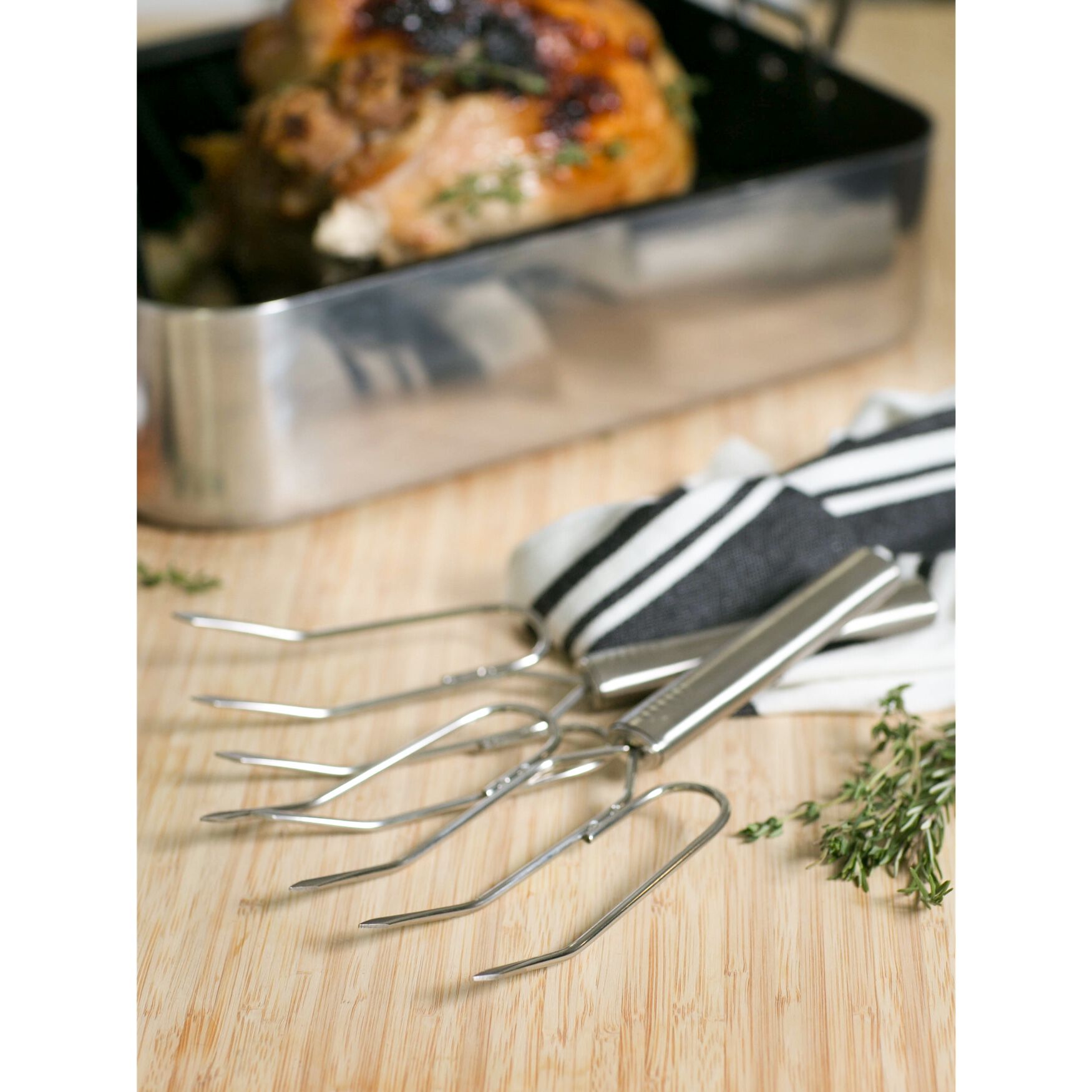 Turkey Lifters, Carving Fork Set, Set of 2, , alternate image number 2