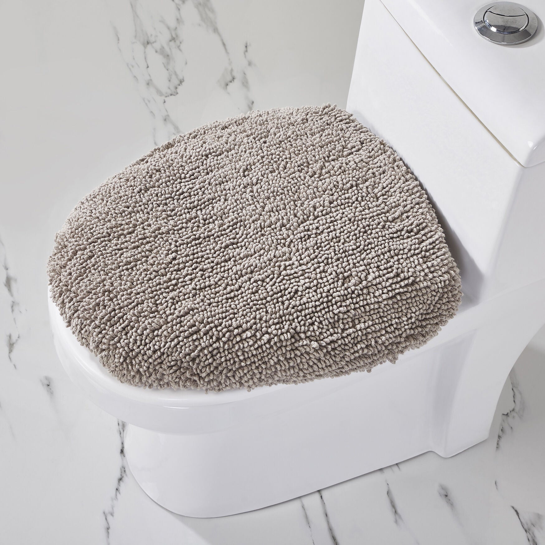 Hugo Collection 100% Cotton 18 inches X 20 inches Lid Cover Bath Rug, SAND, hi-res image number 0