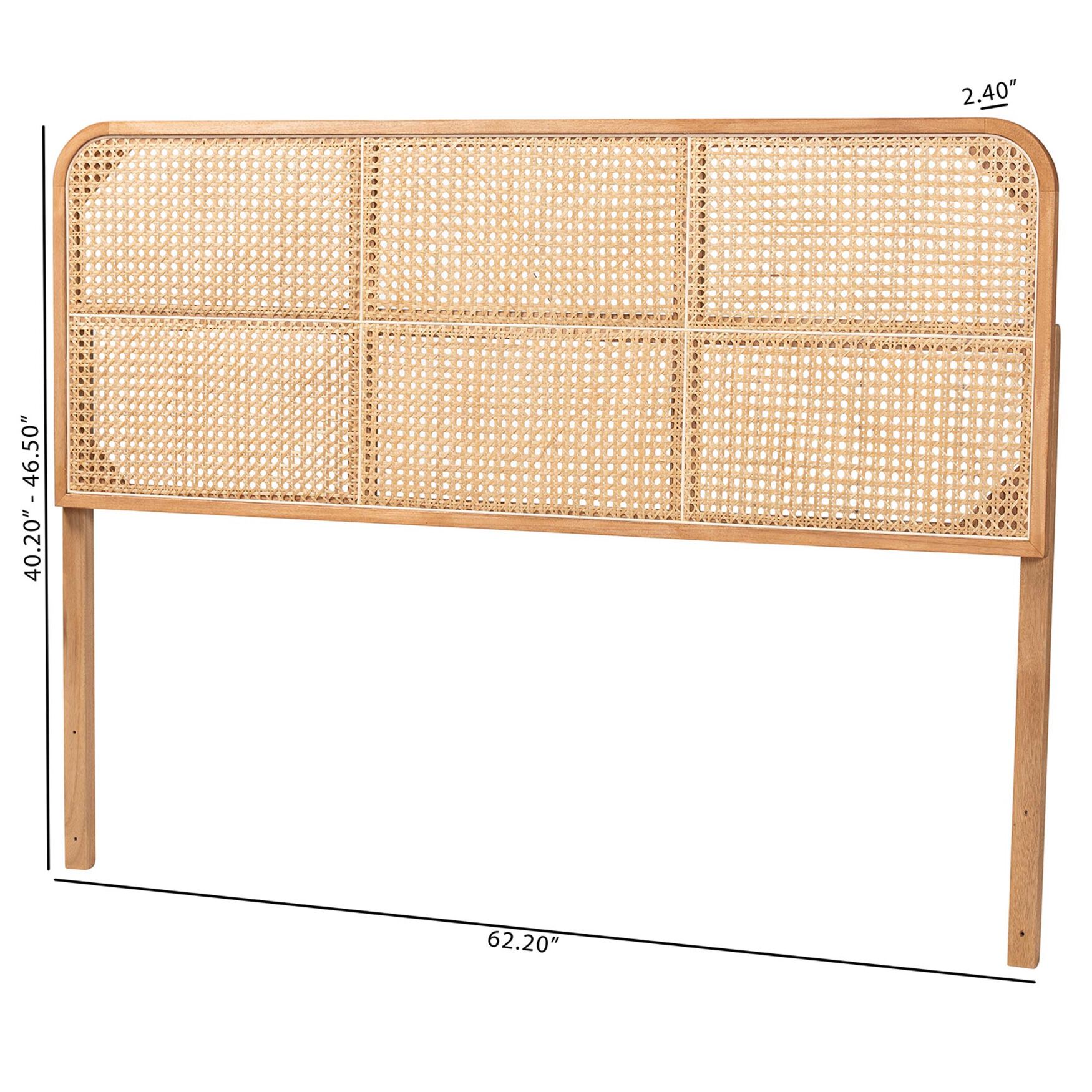 Lainer Modern Bohemian Bamboo Queen Size Headboard, , alternate image number 6