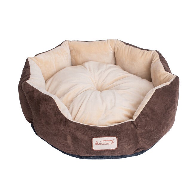 Cozy Pet Bed, Mocha/Beige For Cats And Extra Small Dogs, , on-hover image number 1