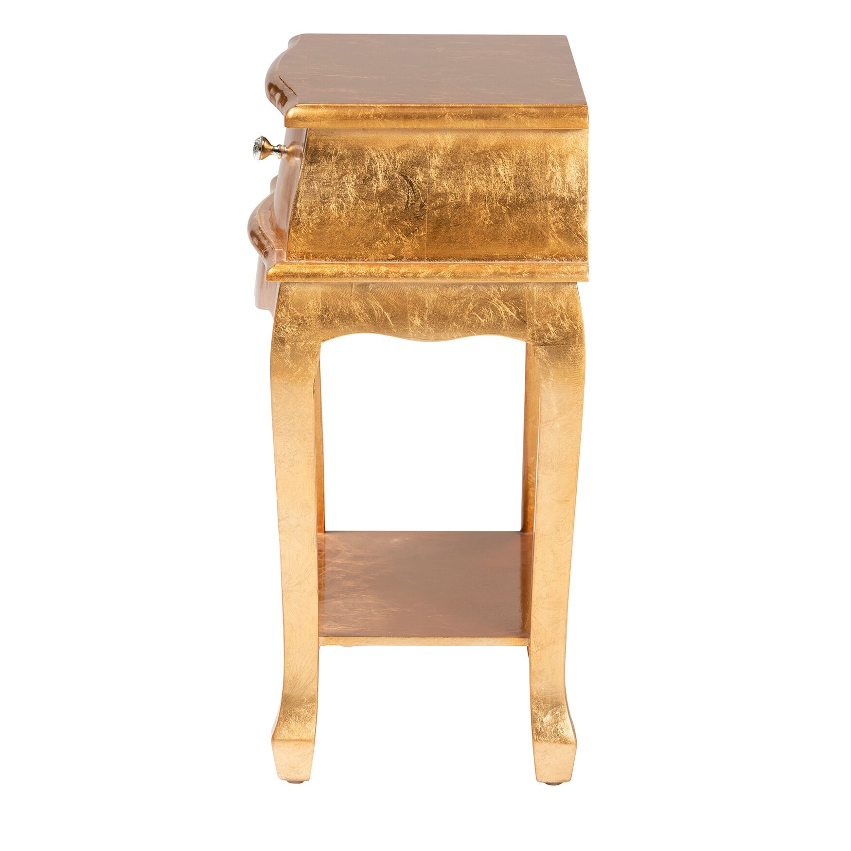 Harriet nightstand side view with single drawer