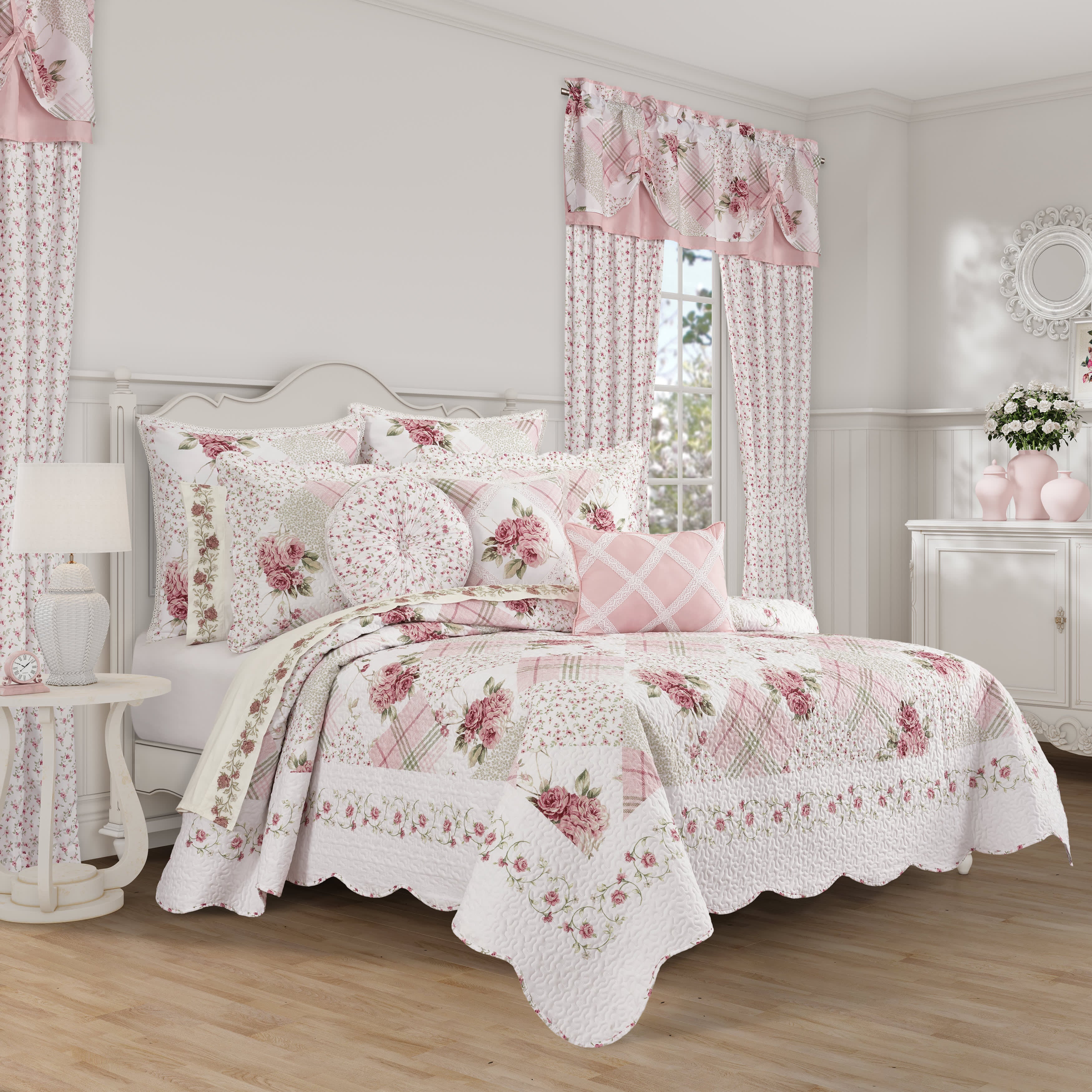 Bungalow 3 Piece Quilt Set, ROSE, hi-res image number null