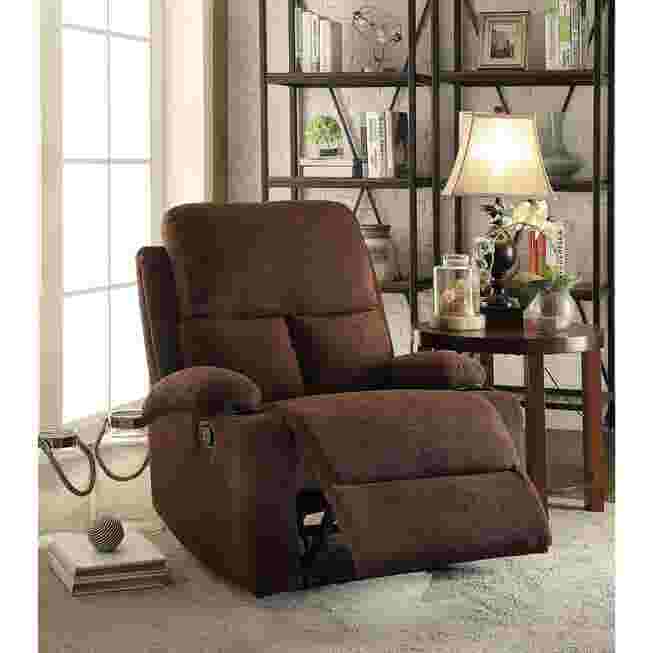 Brown reclining chair in living room