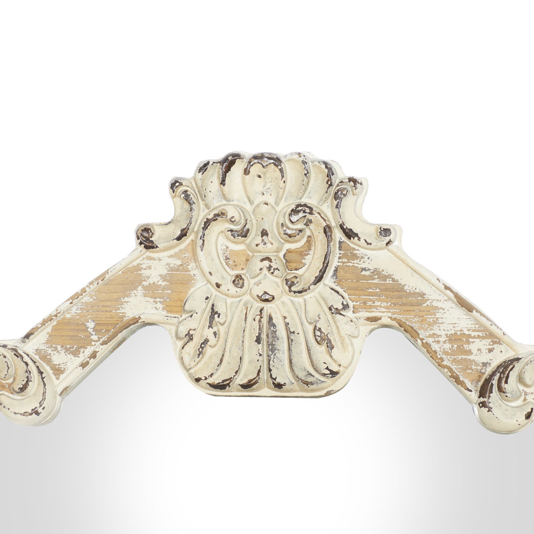 Cream Vintage Wood Wall Mirror, , alternate image number 5