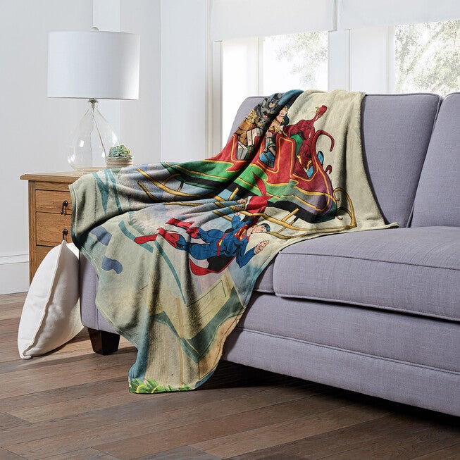 Wb Dc Justice League Super Sleigh Silk Touch Throw, , alternate image number 3
