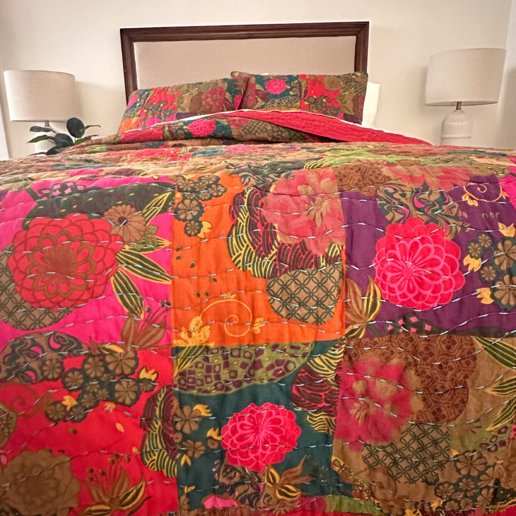 Floral Quilted Bedspread, , alternate image number 2