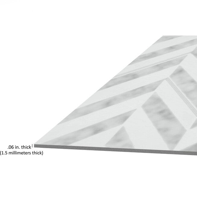 Retro 12x12 Self Adhesive Vinyl Floor Tile - Chevron - 20 Tiles/20 sq. ft., , alternate image number 5