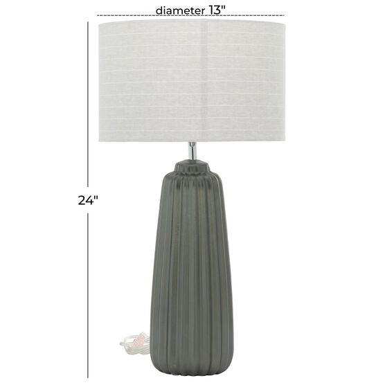 Grey Ceramic Traditional Table Lamp, , alternate image number null