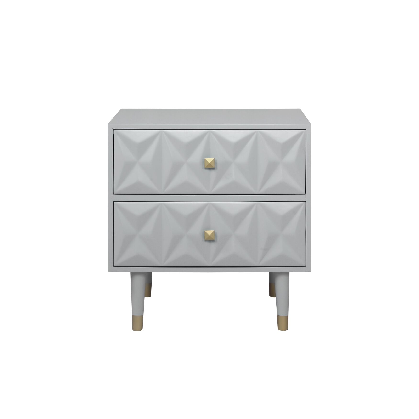 Two Drawer Geo Texture Nightstand, , alternate image number 3