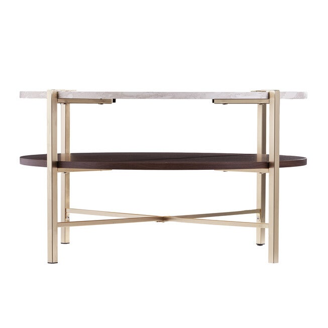 Ardmillan Round Faux Marble Cocktail Table, , alternate image number 1