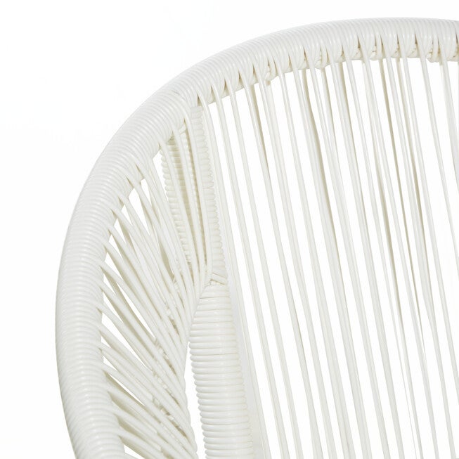White Metal Contemporary Outdoor Chair, , alternate image number null