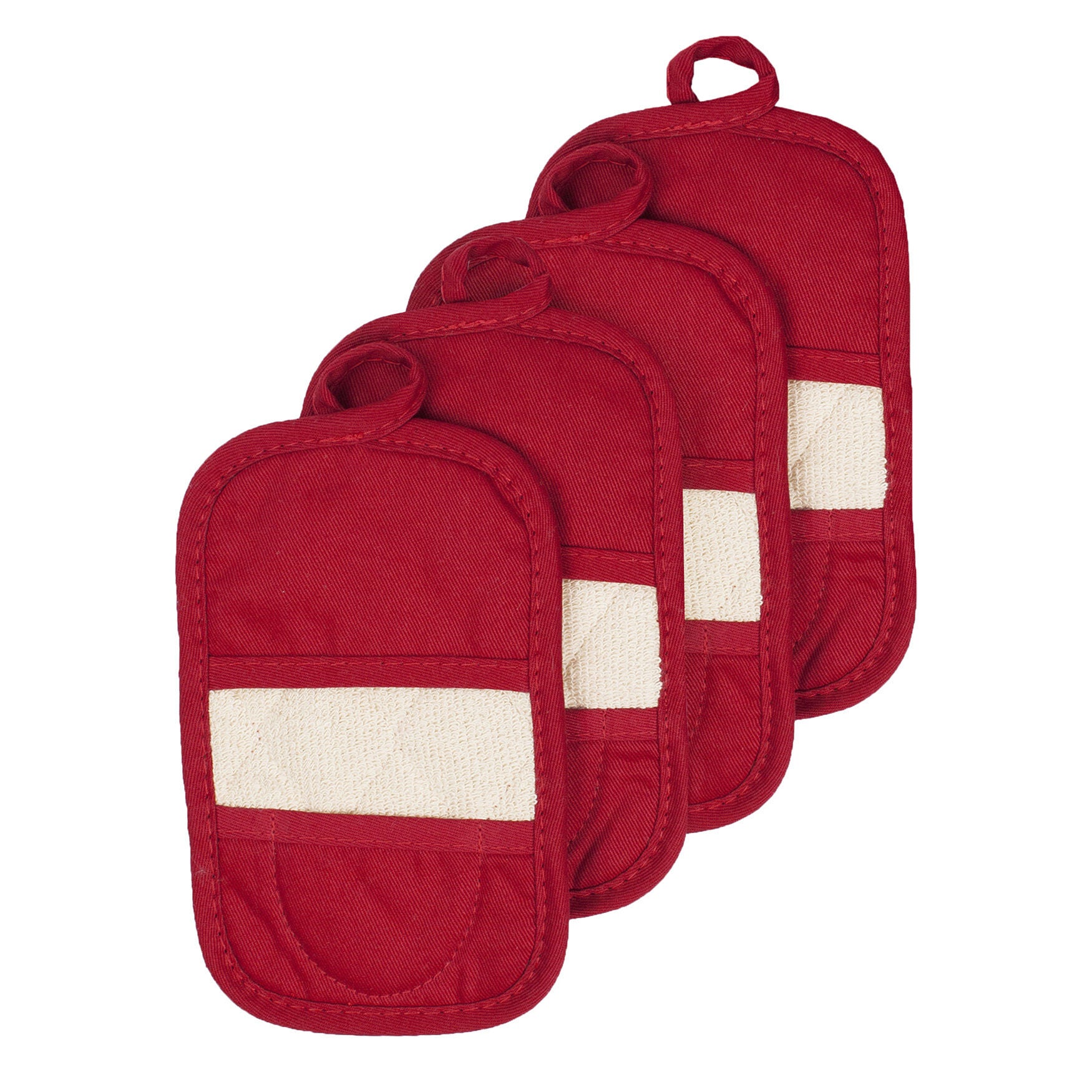 Pot Holder Mitz, Set Of 4 Pot Holder, PAPRIKA, hi-res image number 0