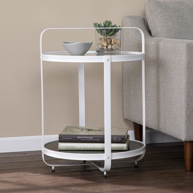 Vimmerly Glass Top End Table, BLACK, hi-res image number 0