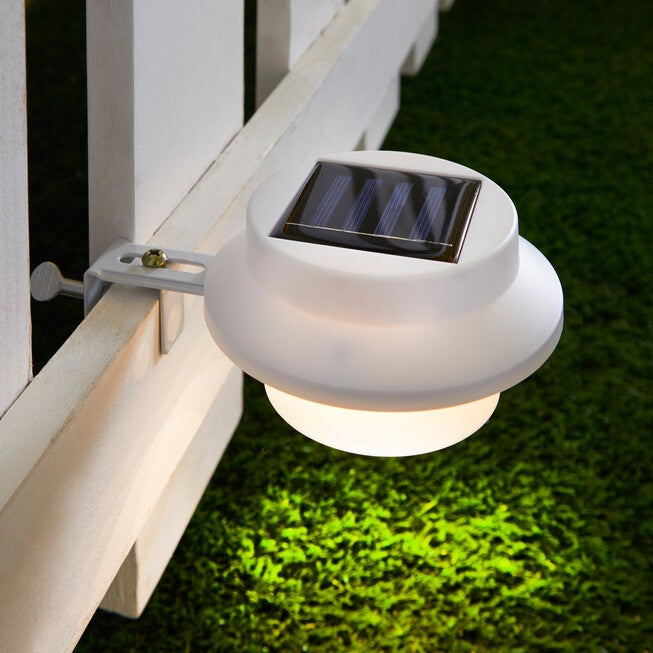 Solar LED Fence or Gutter Light, WHITE, hi-res image number null
