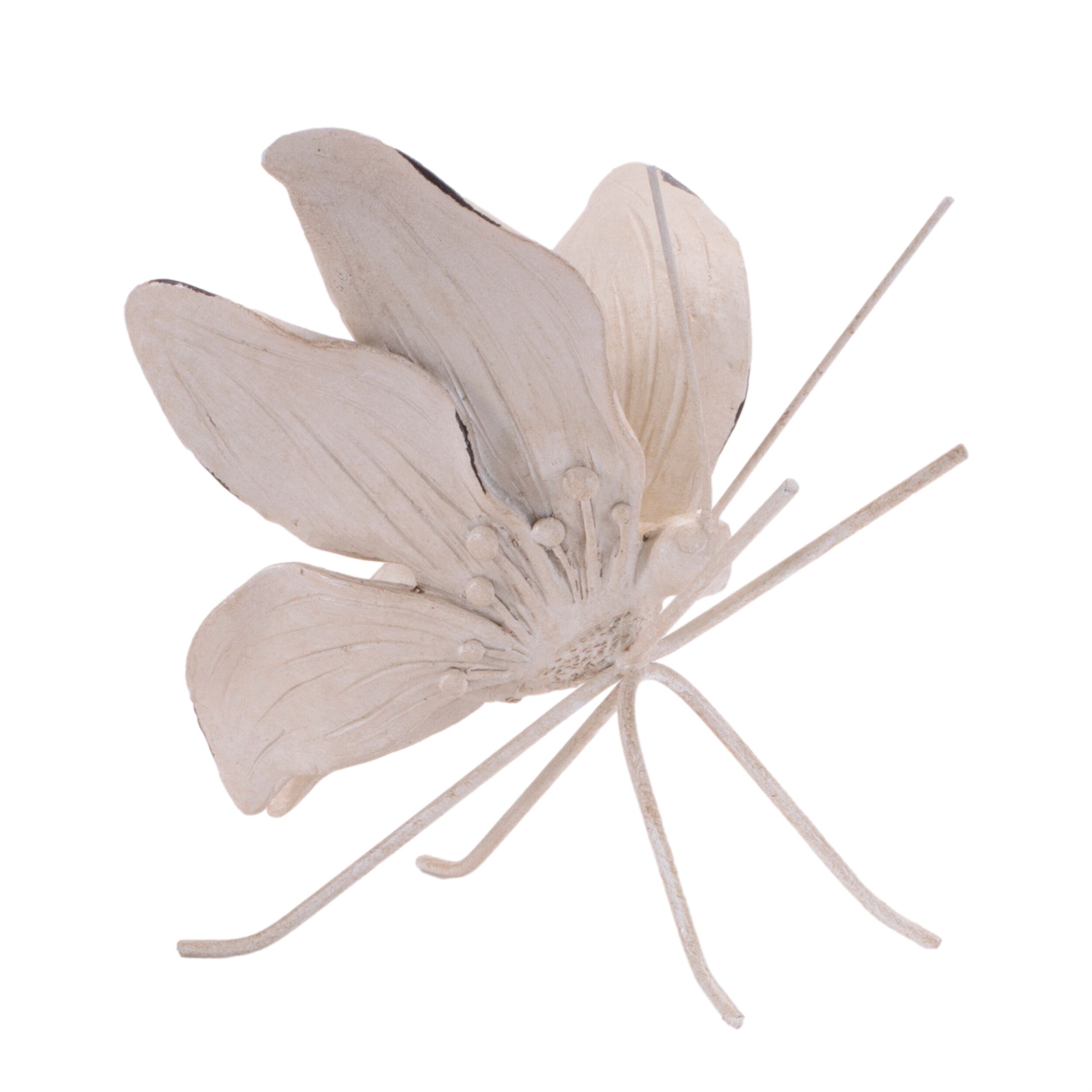 Flower Petal Butterfly Shelf Sitter Set of 2, BEIGE, alternate image number 1