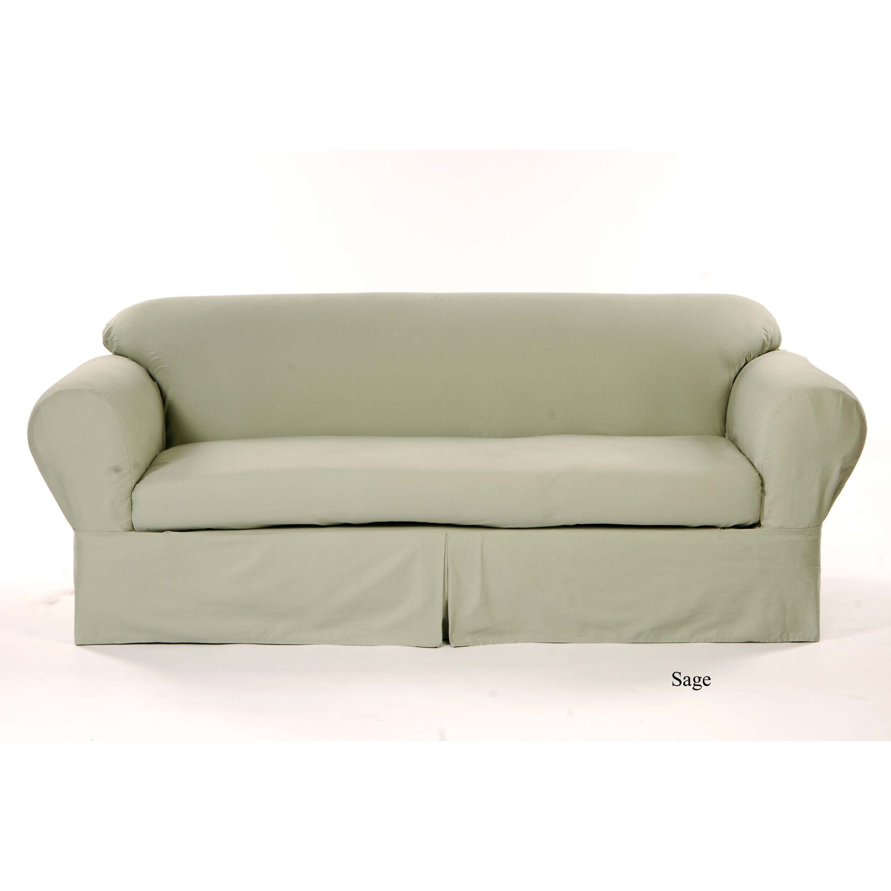 Twill 2-Pc. Slipcover by Classic Slip Covers, Inc., SAGE, hi-res image number 0