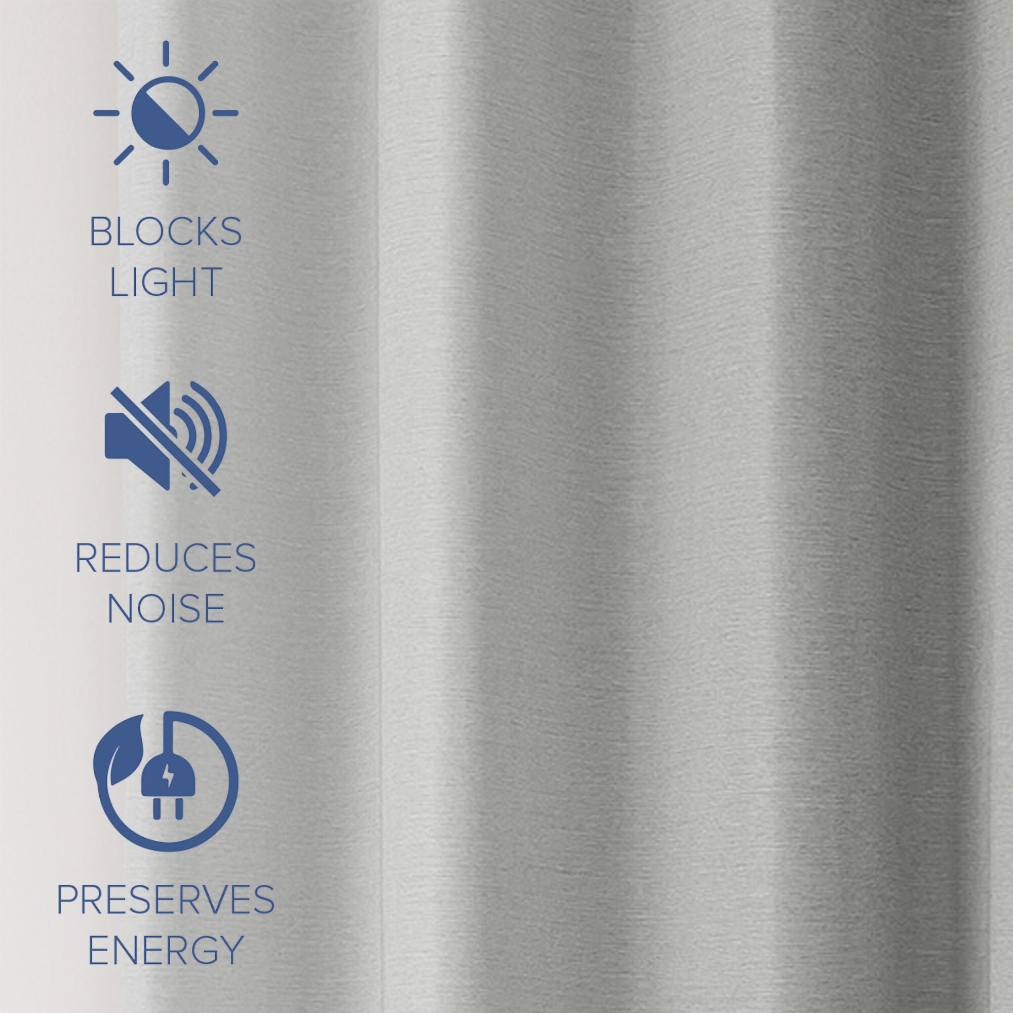 Brushed 100% Blackout Grommet Pair, SILVER, alternate image number 4