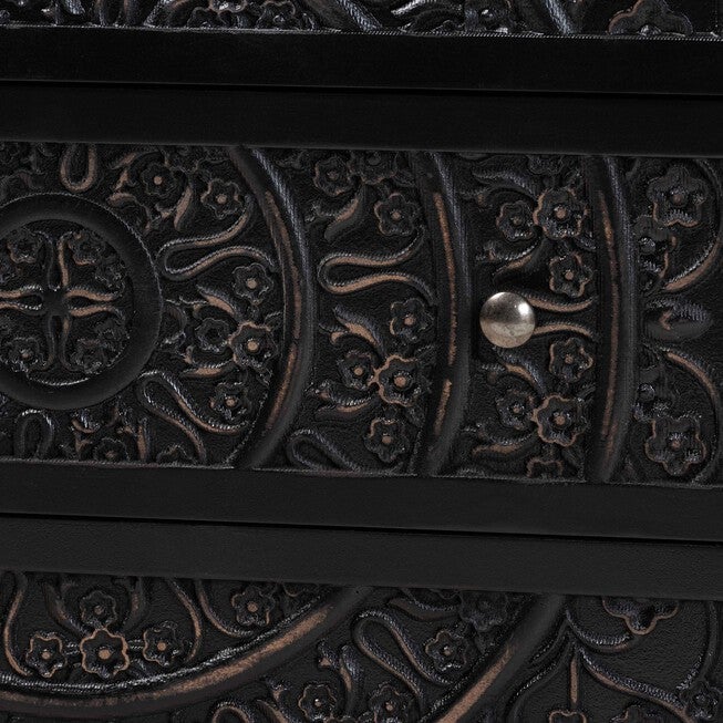 Yelena Classic And Traditional Black Finished Wood 3-Drawer Storage Cabinet, , alternate image number null