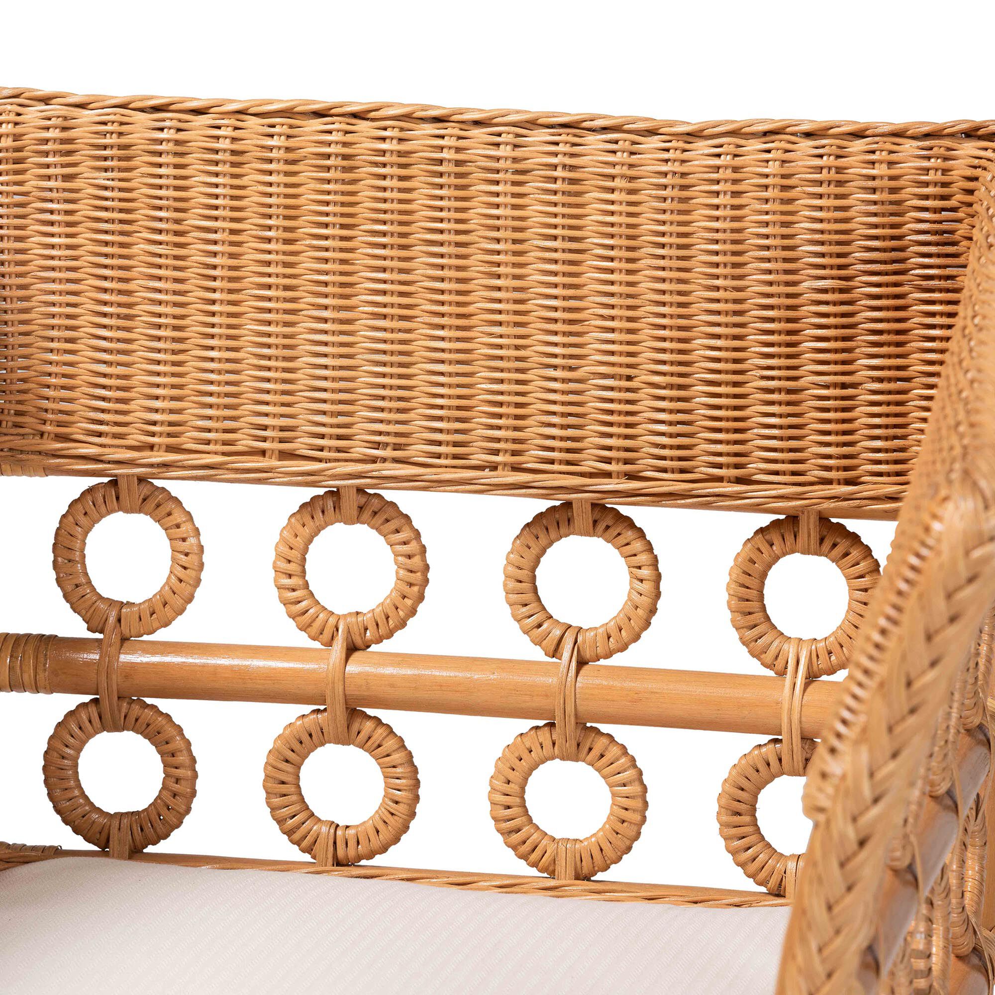 bali & pari Oxford Bohemian Light Honey Rattan Arm Chair, LIGHT HONEY, alternate image number 5