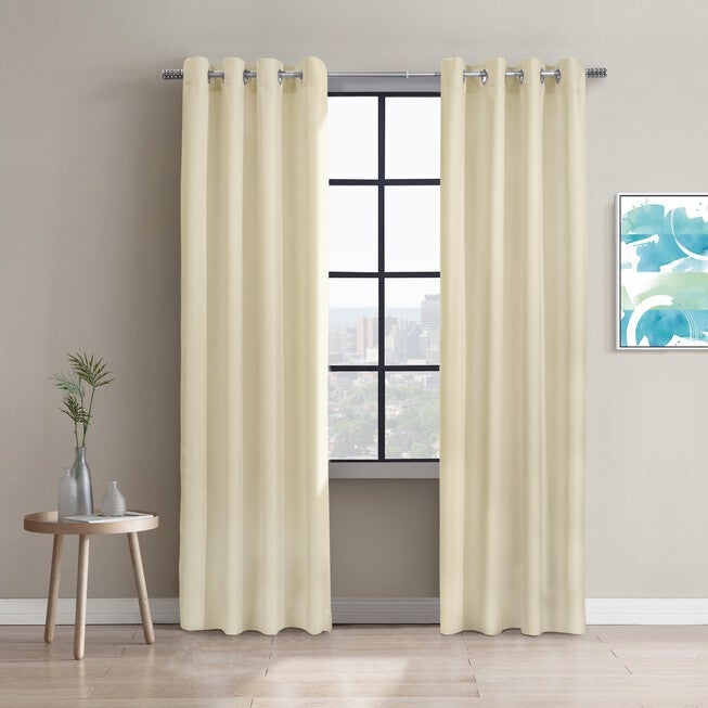 Habitat Castillo Indoor Single Grommet Curtain Panel, IVORY, hi-res image number null