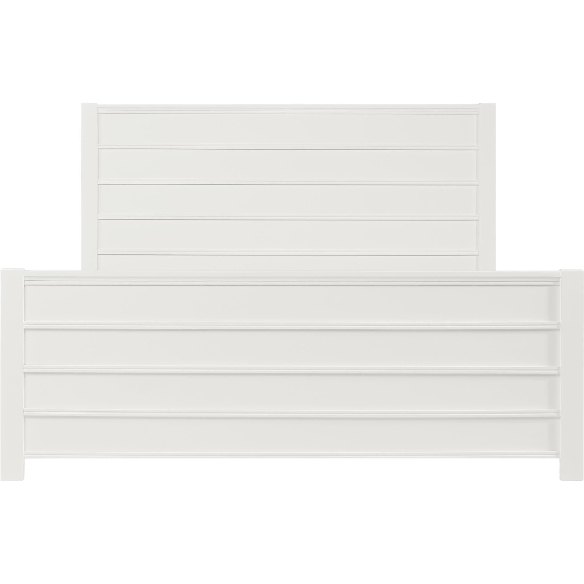 Caroline Wooden Platform Bed in Oak, King, WHITE, alternate image number 3