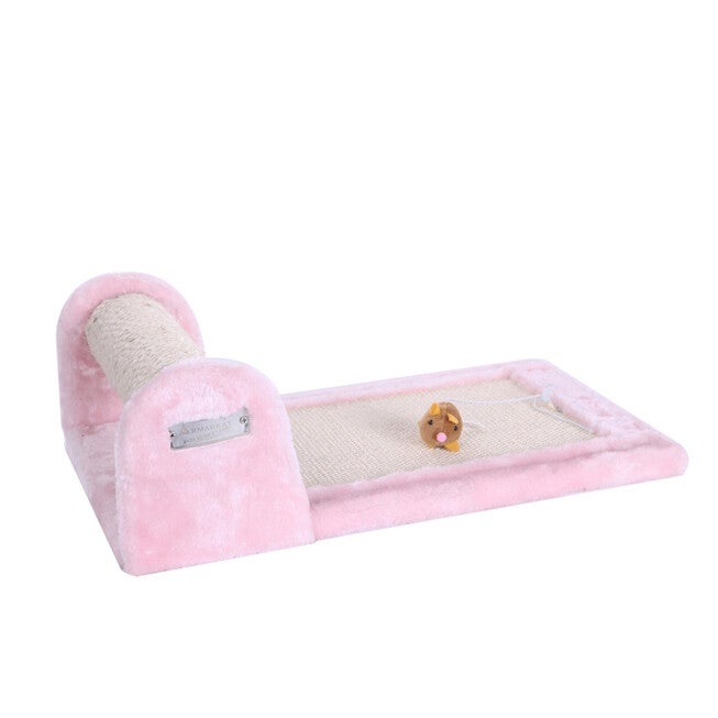 Real Wood Rolling Cat Scratcher Toy, Sisal Scratching Board, , alternate image number 4