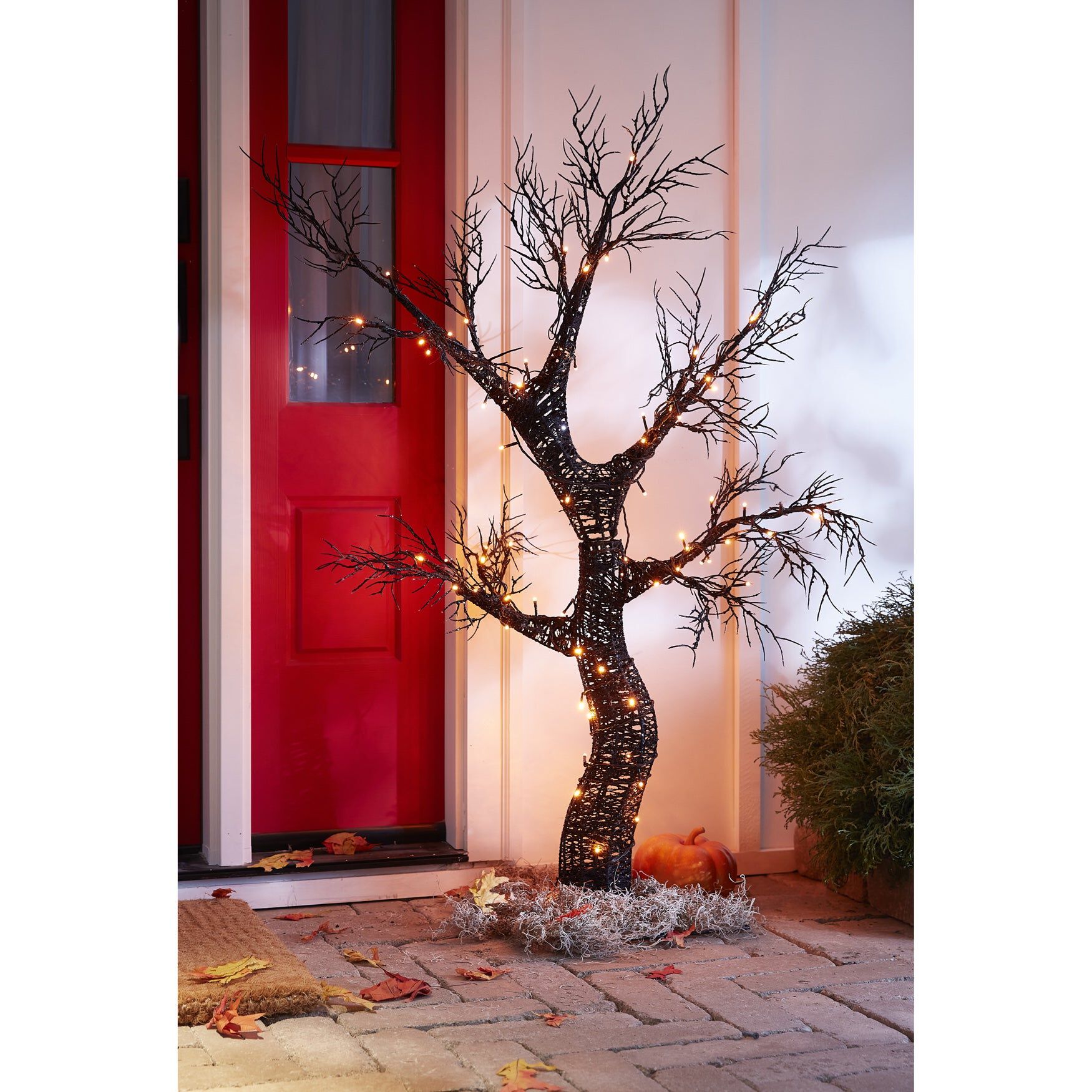 4' Spooky Halloween Tree, BLACK, hi-res image number 0