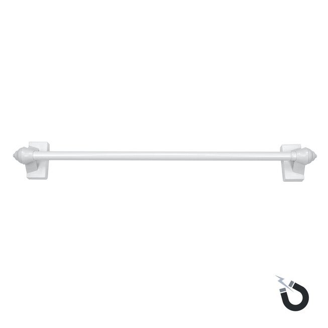 Super Hold Magnetic Window Curtain Rod Set Window, WHITE, hi-res image number 0