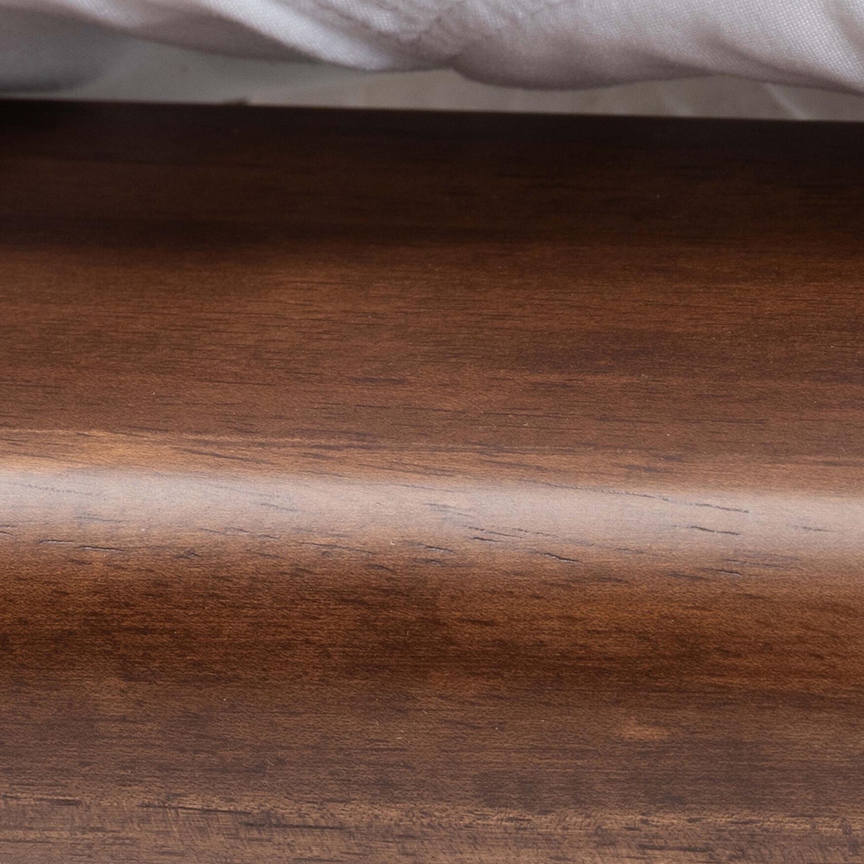 Channary Mid-Century Modern Transitional Walnut Brown Finished Wood And Gold Metal King Size Bed Frame, , alternate image number 4