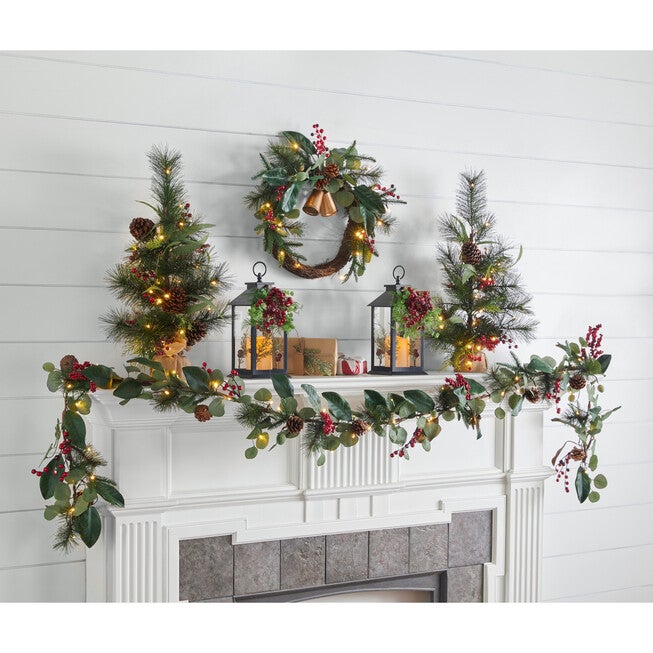 18 inches Pre-Lit Meri Wreath, , on-hover image number null
