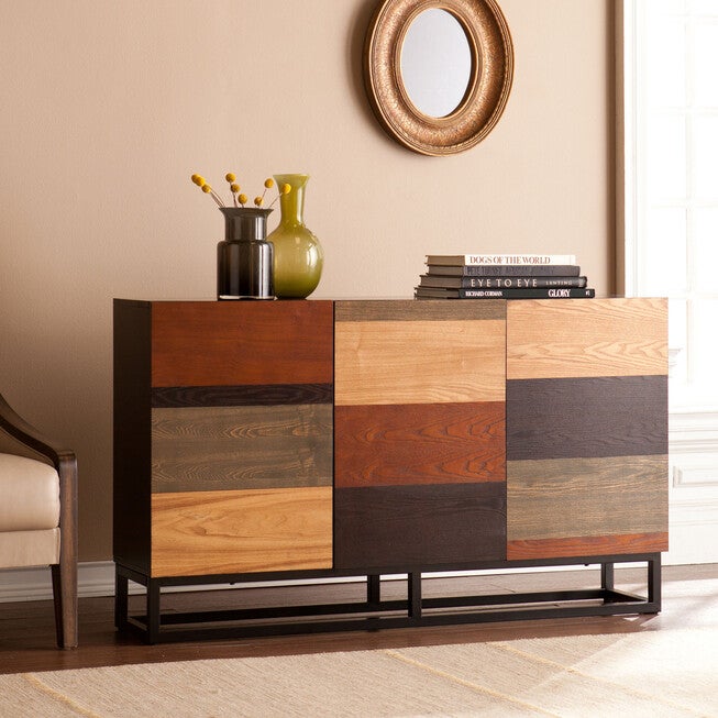 Mixed Tonal Wooden Console Table, , alternate image number 2