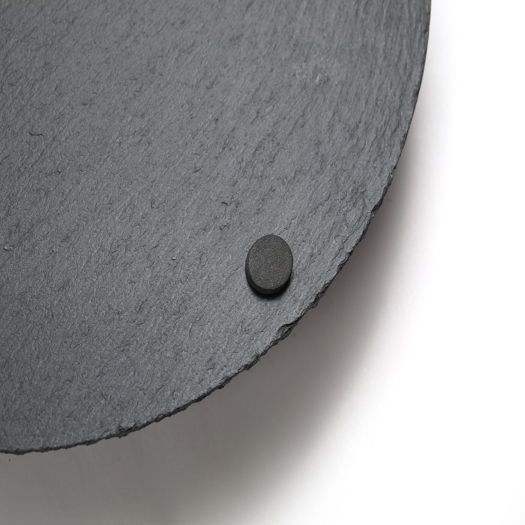 Rounde Slate Stone Serving Tray With Stainless Steel Handkles - Kit, , alternate image number 4