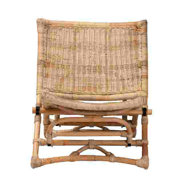Rear/front view of a rattan lounge chair