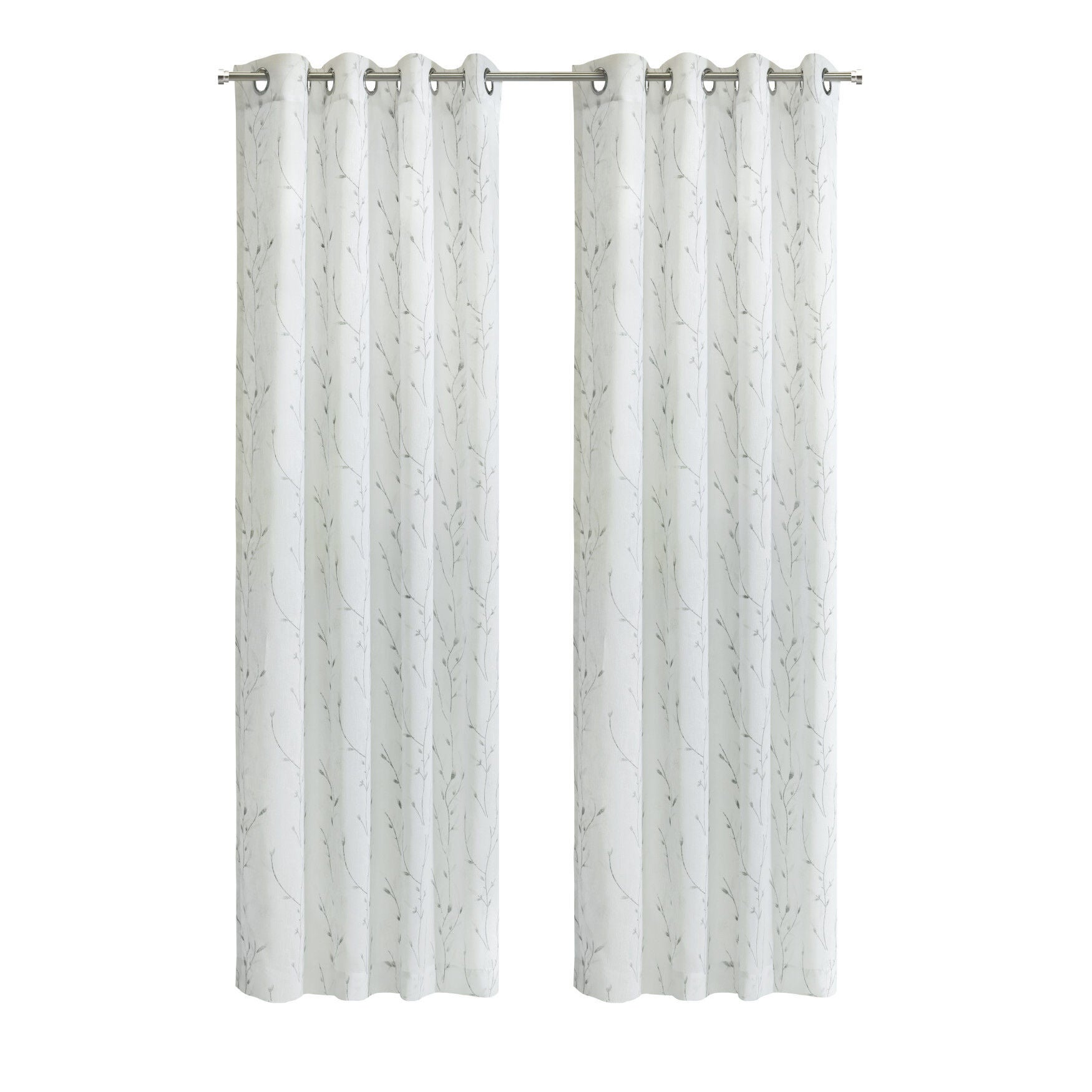 Ivy Light Filtering Grommet Curtain Panel, , on-hover image number 1