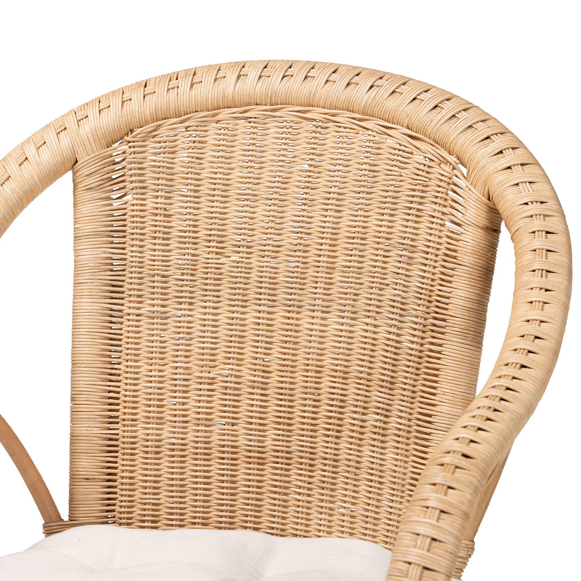 Reinu Natural Rattan Dining Chair, NATURAL, alternate image number 5