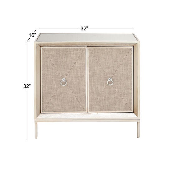 Beige Wood Glam Cabinet, 32x32x16, , alternate image number null
