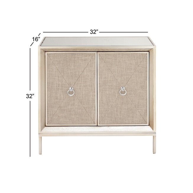 Beige Wood Glam Cabinet, 32x32x16, , alternate image number 4