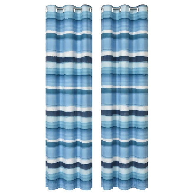 Balboa 84 Inch Grommet Panel Pair, BLUE, alternate image number null
