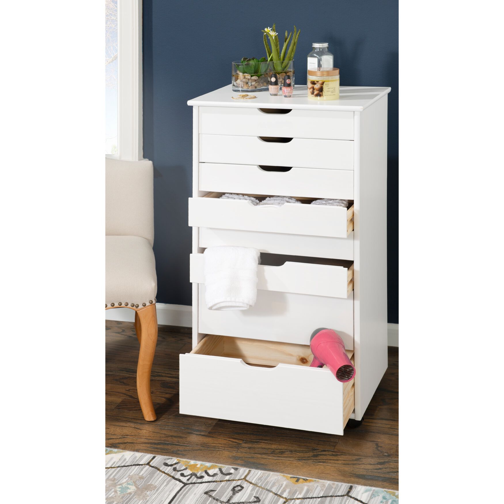 Croghan Eight Drawer Rolling Storage Cart, , alternate image number 10