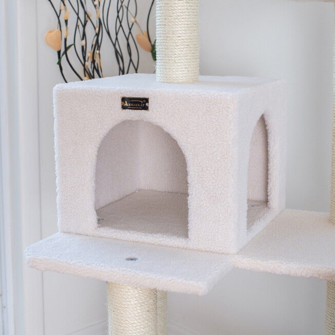 Real Wood 57 inches Fleece Covered Cat Tree Climber, , alternate image number 3