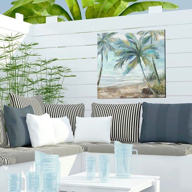 COASTAL PALM 2 OUTDOOR ART 24X24, , on-hover image number 1