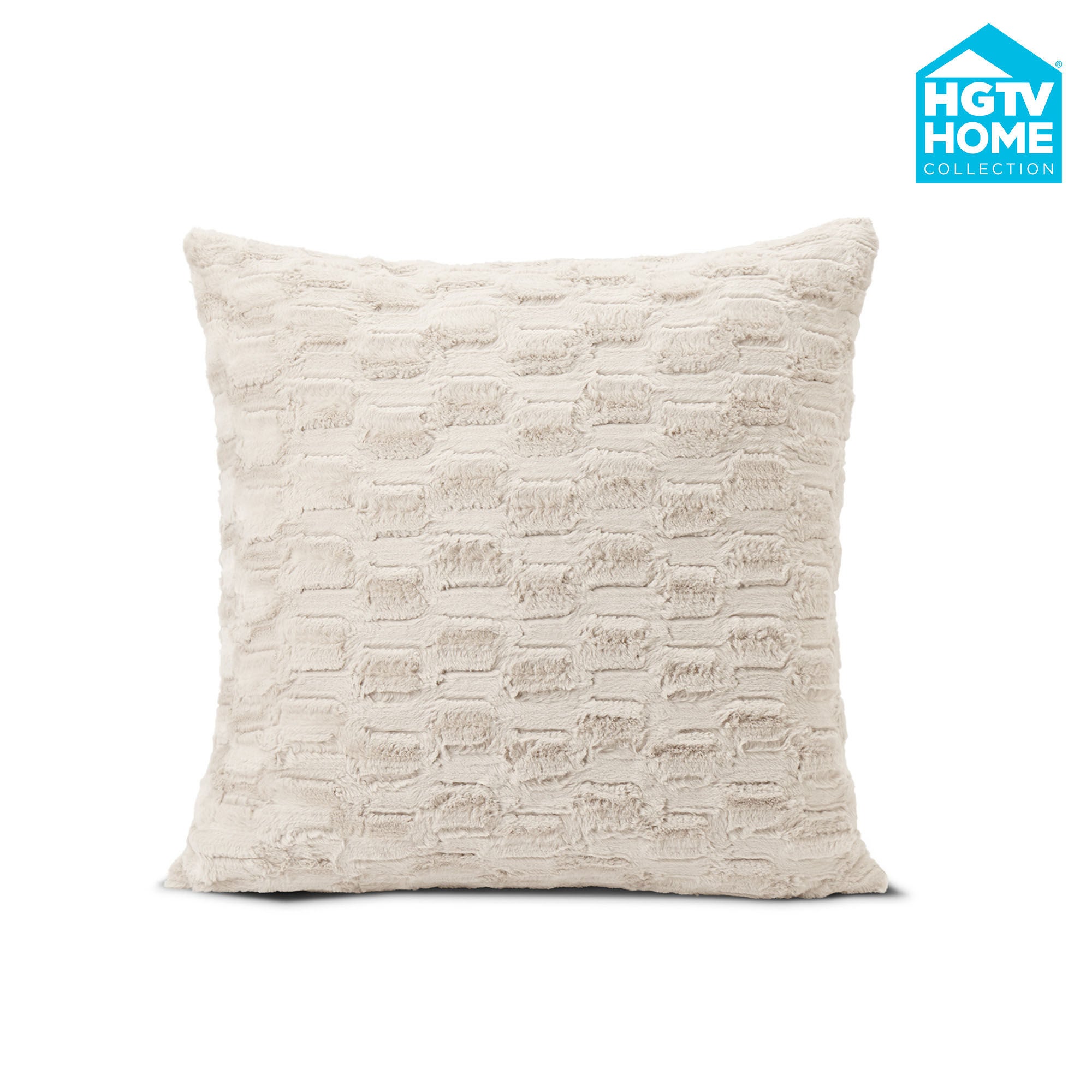 HGTV Art Deco Brushed Faux Fur Pillow Nomadic Desert 22 x 22 inches, MULTI, hi-res image number 0