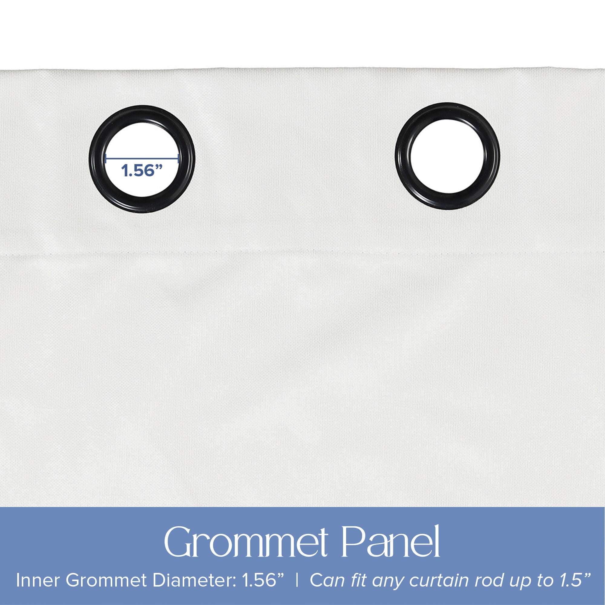 Soft Cotton Feel Twill Polyester 100% Blackout Grommet Pair, NATURAL, alternate image number 3