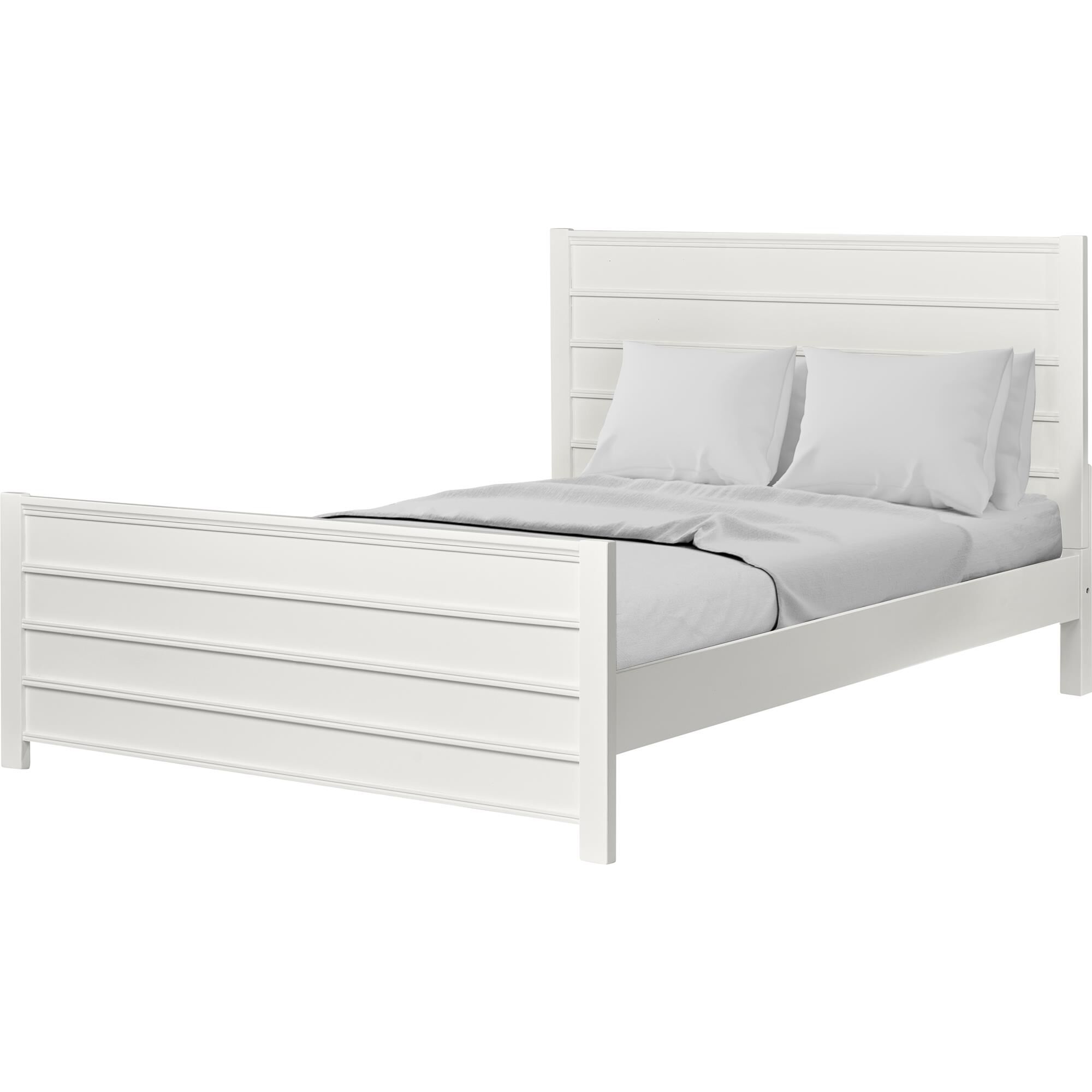 Caroline Wooden Platform Bed in Oak, King, WHITE, alternate image number 2