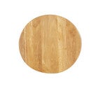 Close-up of round natural wood seat circle