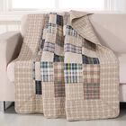 Oxford Quilted Patchwork Throw Blanket, MULTI, hi-res image number 0