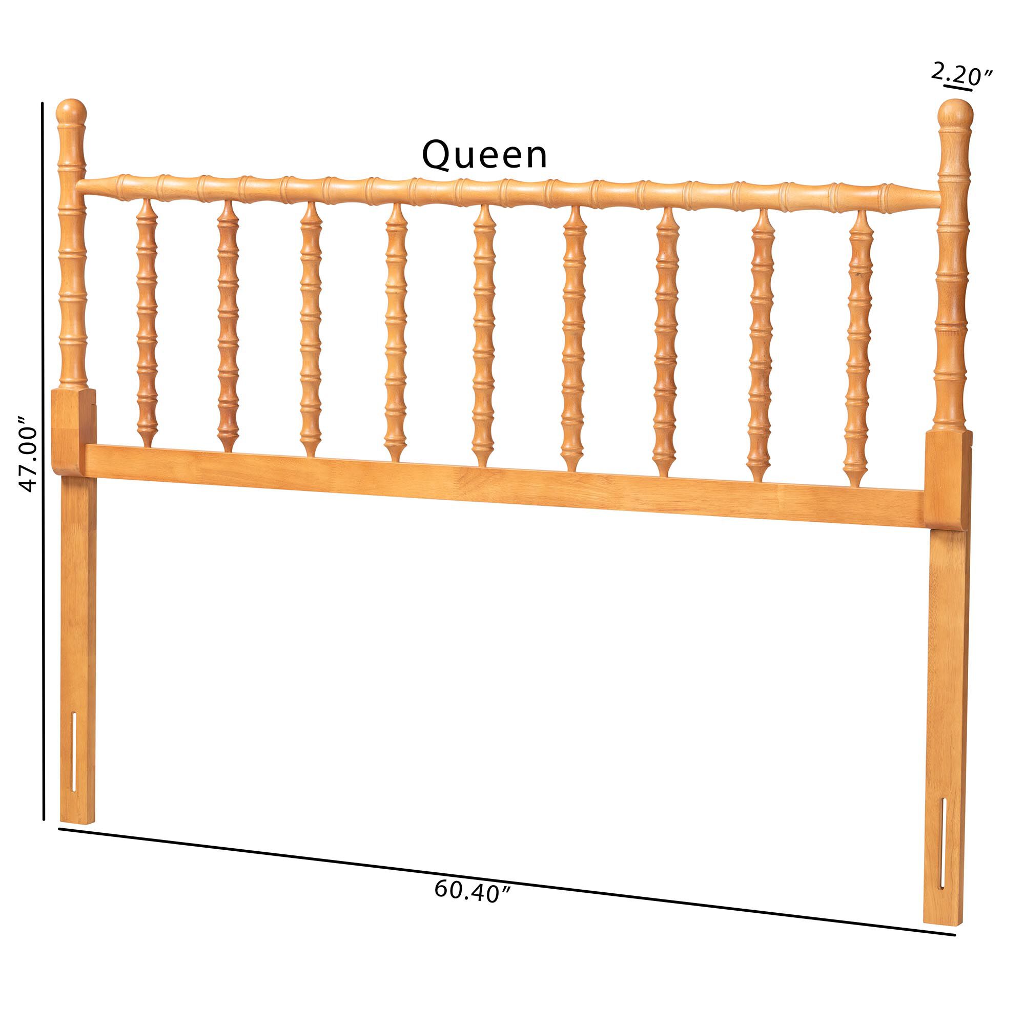 Edaline Bamboo Motif Headboard, BROWN, alternate image number 6
