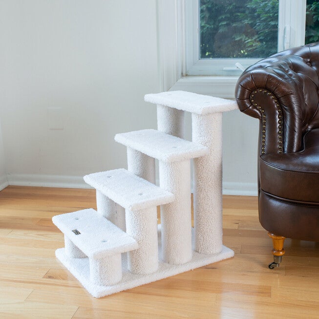 4 Steps Real Wood Ramp Dog Cat Pet Step Stairs Ramp, , alternate image number null