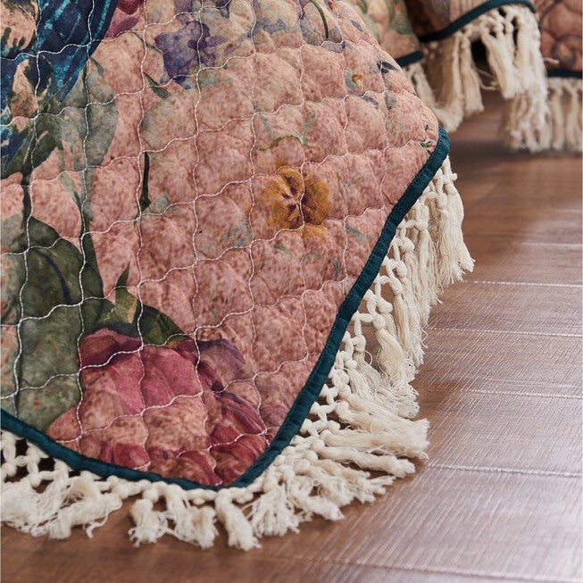 Eden Peacock Quilt and Pillow Sham Set, , on-hover image number 1