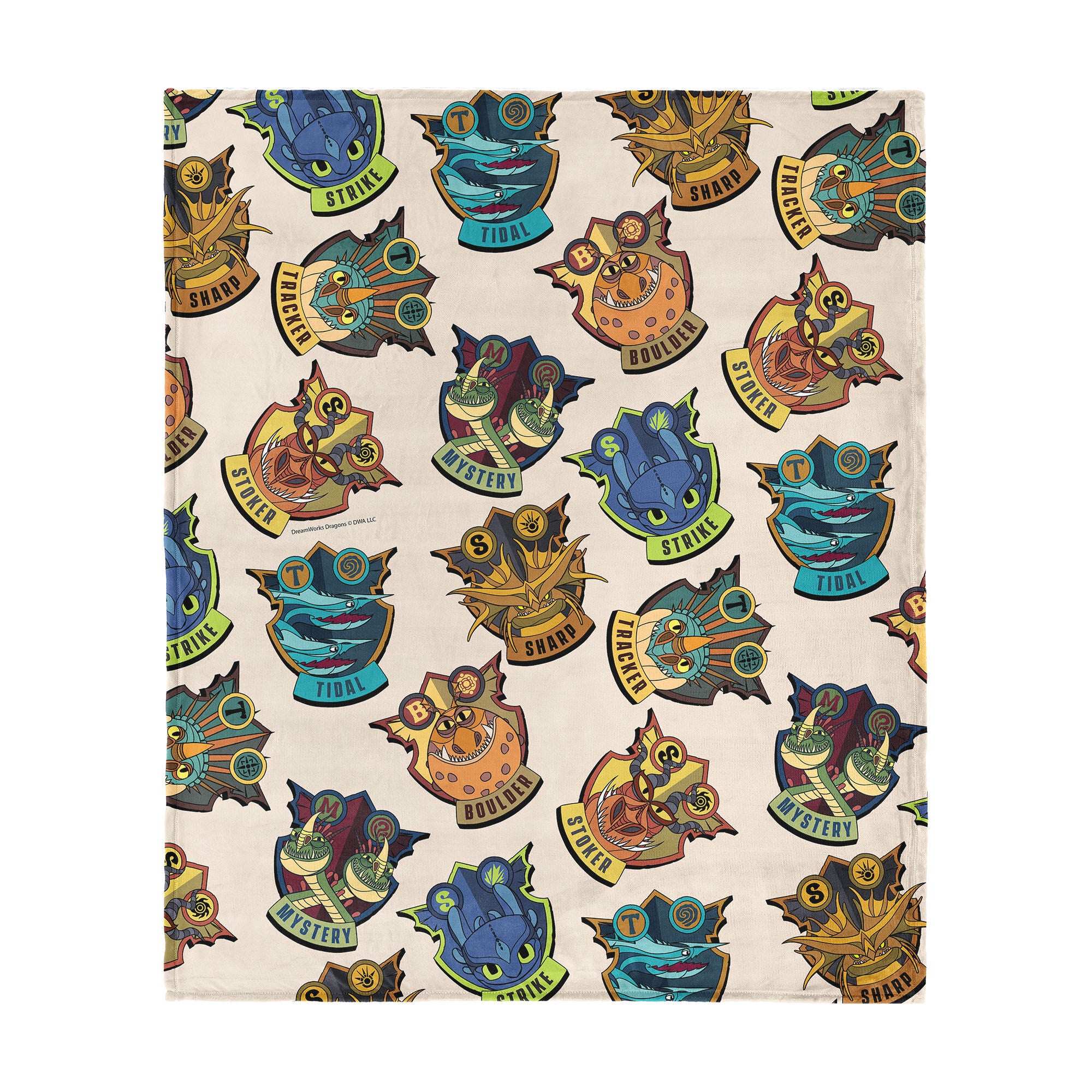 How to Train Your Dragon Silk Touch Throw Blanket 50x60 inches, BADGES, hi-res image number 0